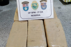 Quase 34 quilos de maconha foram retirados de circulação por policiais militares de Reserva