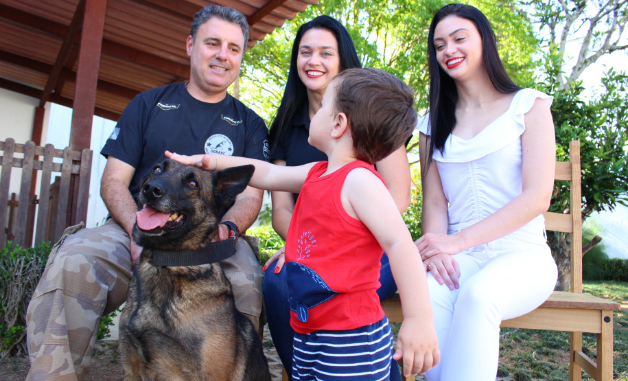 Cadela policial da PCPR se aposenta e ganha novo lar