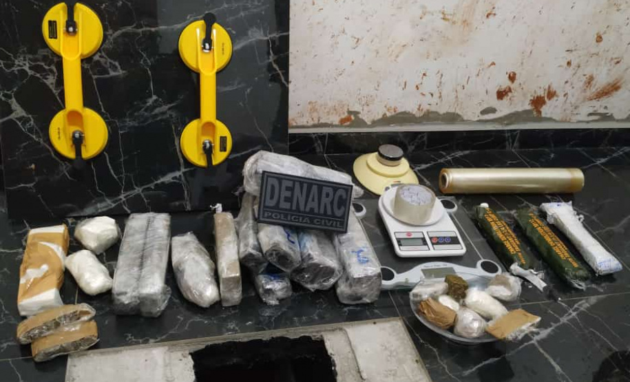 PCPR apreende explosivos, arma de fogo, munições e drogas no Norte do Estado