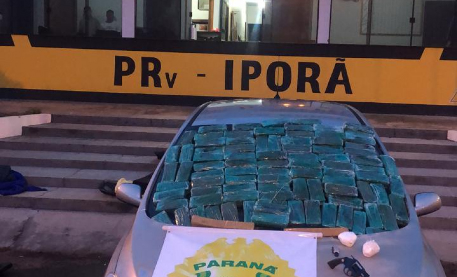 Mais de 40 quilos de maconha são apreendidos pelo BPRv durante abordagem em Iporã (PR), no Noroeste do estado
