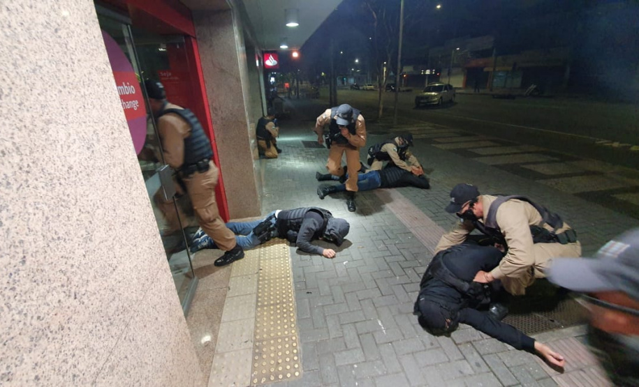 RONE simula roubo a banco no Centro de Curitiba; exercício faz parte do III Curso da unidade