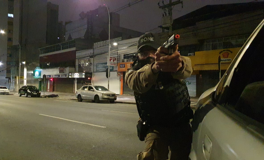 RONE simula roubo a banco no Centro de Curitiba; exercício faz parte do III Curso da unidade