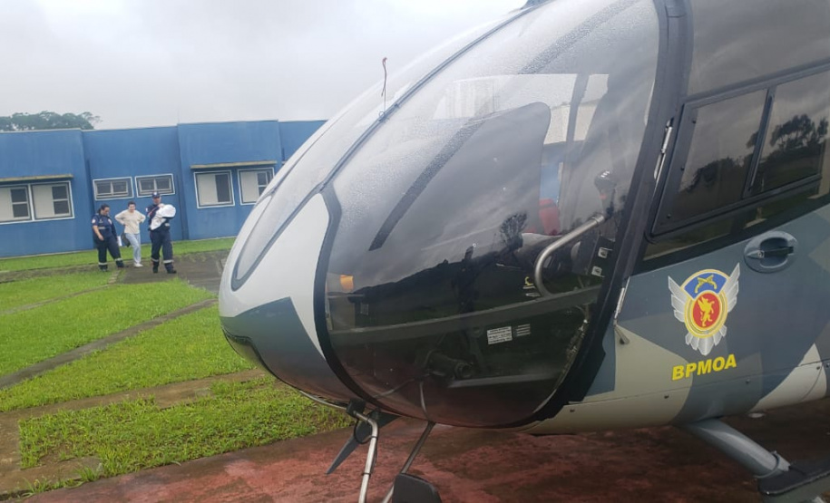 BPMOA leva recém-nascido de Guaraqueçaba até Paranaguá em 12 minutos para tratamento médico