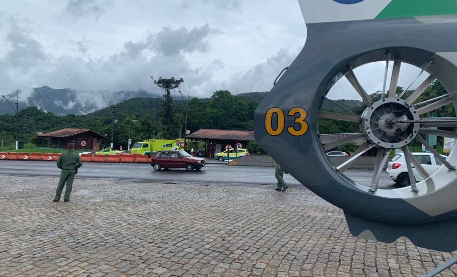 BPMOA faz transporte aeromédico de vítima de acidente no Litoral do estado