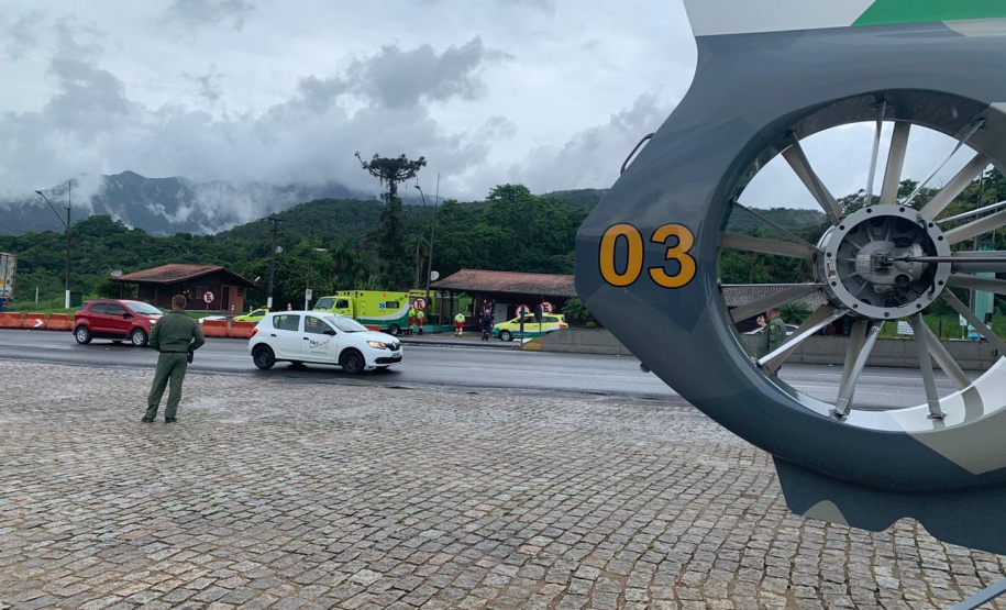 BPMOA faz transporte aeromédico de vítima de acidente no Litoral do estado