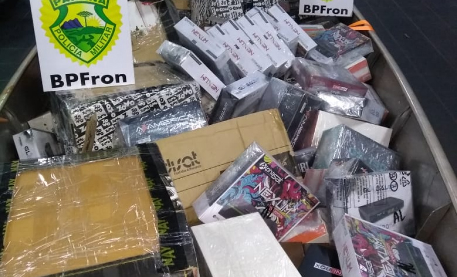 BPFron apreende diversos produtos contrabandeados no Oeste do estado; prejuízo aos contrabandistas é de mais de R$ 1,5 milhão