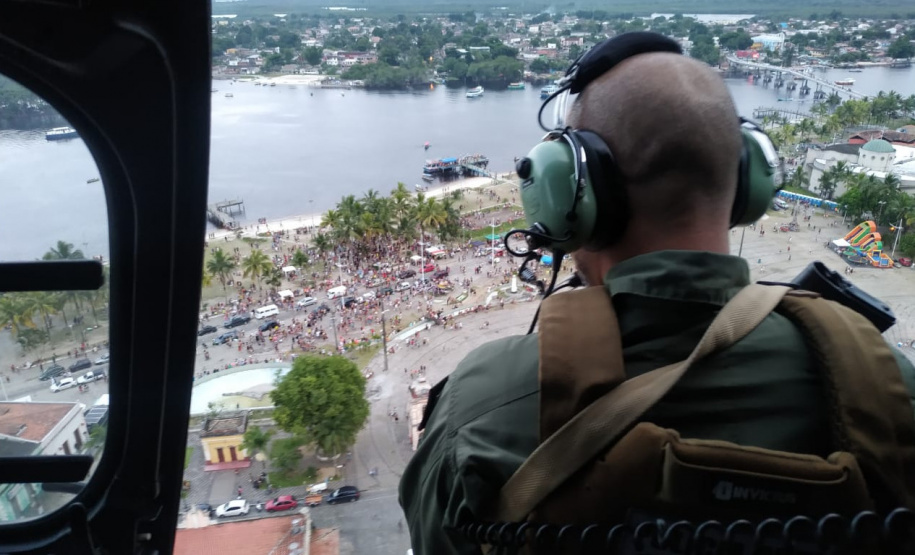Polícia Civil utiliza helicóptero no pré-carnaval no Litoral