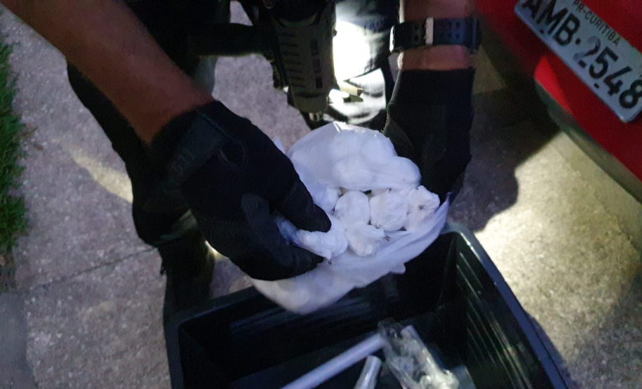 PCPR apreende porções de crack e cocaína em operação no bairro Parolin