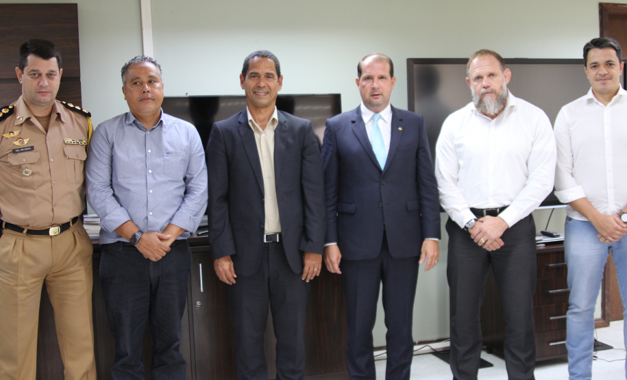 Secretário da segurança recebe deputado estadual Marcel Micheletto