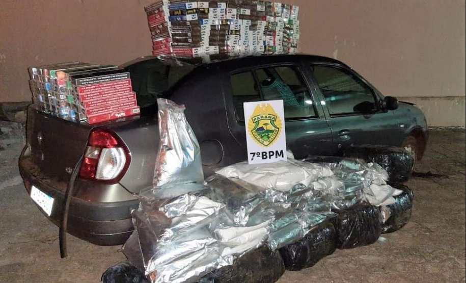 Em situações separadas, 7º Batalhão recupera dois veículos e apreende mais de 300 Kg de drogas no Noroeste do estado