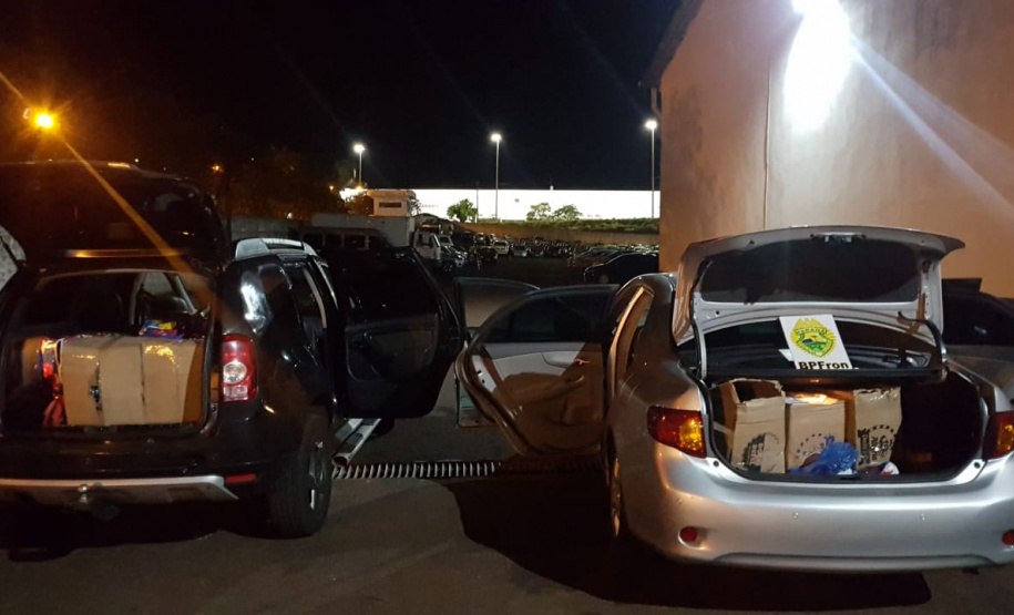 Batalhão da Fronteira apreende veículos carregados com produtos oriundos do Paraguai em Diamante do Oeste (PR)