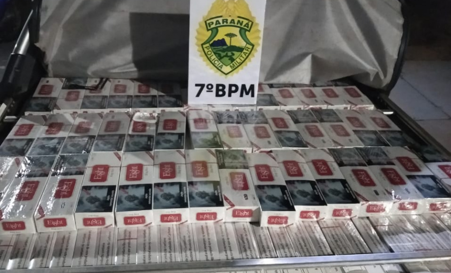 Grande quantidade de cigarros estrangeiros são apreendidos durante pré-carnaval em Tuneiras do Oeste (PR)