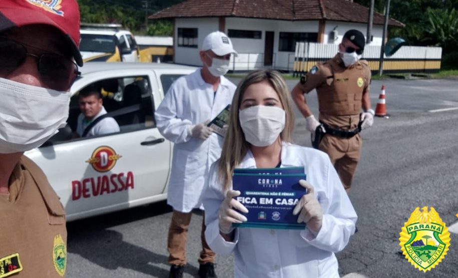 Polícia Rodoviária Estadual faz operações com unidades especializadas da PM para evitar a disseminação do coronavírus