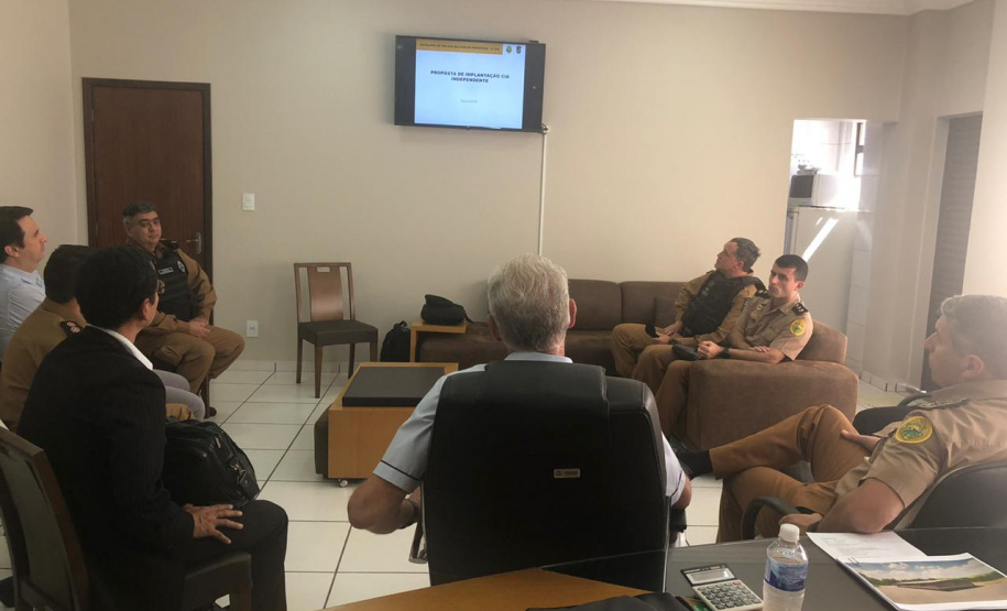 Secretário coronel Marinho se reúne com autoridades para tratar da Segurança Pública de Guaíra