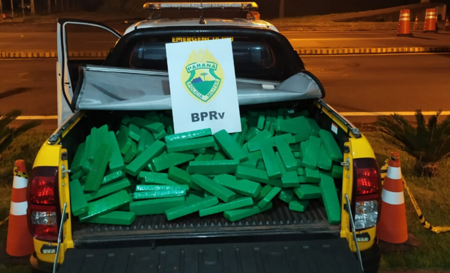 BPRv intercepta carro carregado com quase 240 quilos de maconha no Norte do estado
