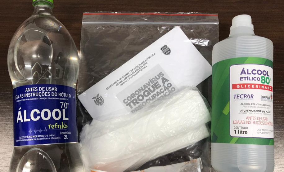 PCPR entrega kits de proteção contra a Covid-19 aos policiais civis