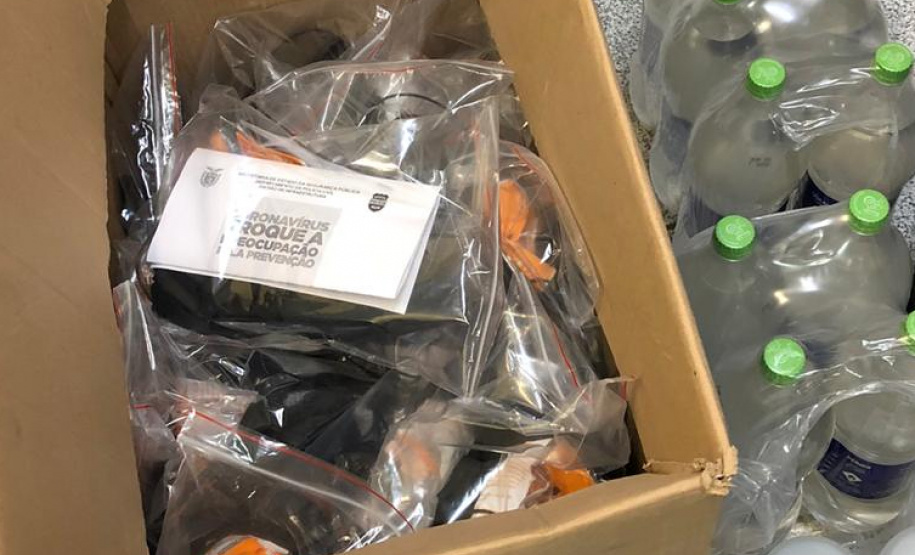 PCPR entrega kits de proteção contra a Covid-19 aos policiais civis