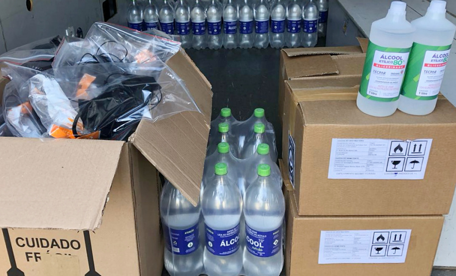 PCPR entrega kits de proteção contra a Covid-19 aos policiais civis