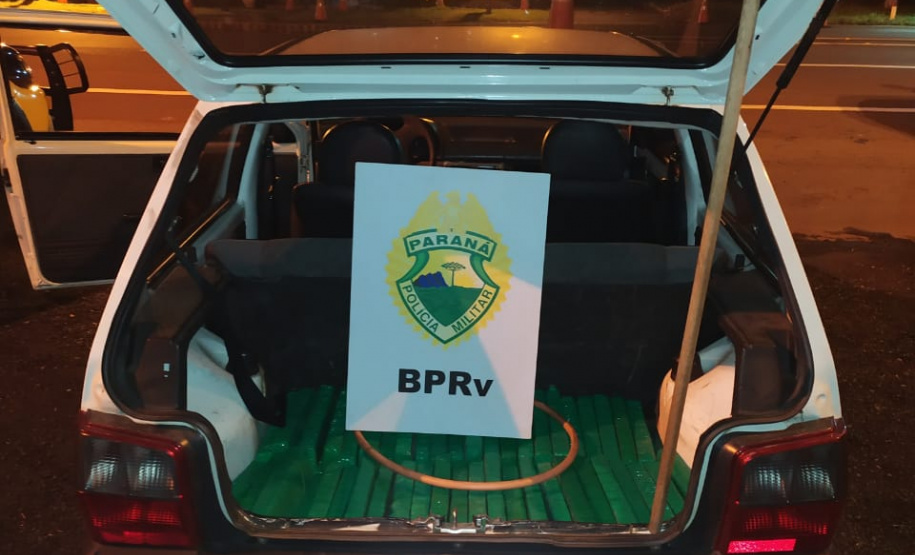 BPRv intercepta carro carregado com quase 240 quilos de maconha no Norte do estado