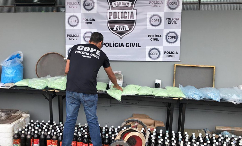 PCPR descobre laboratório de ecstasy e apreende mais de 200 mil comprimidos da droga