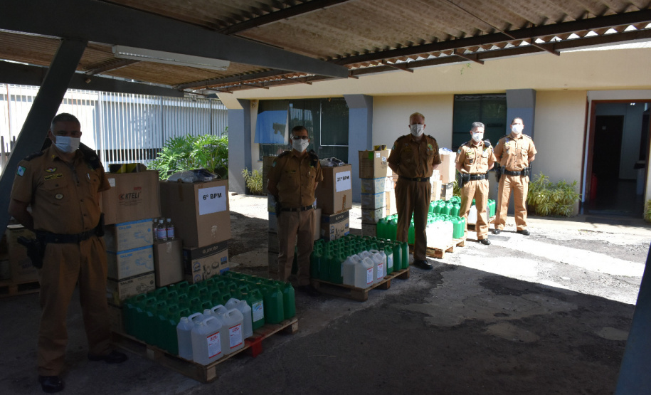 Forças policiais recebem equipamentos de proteção individual em Cascavel para prevenção à Covid-19