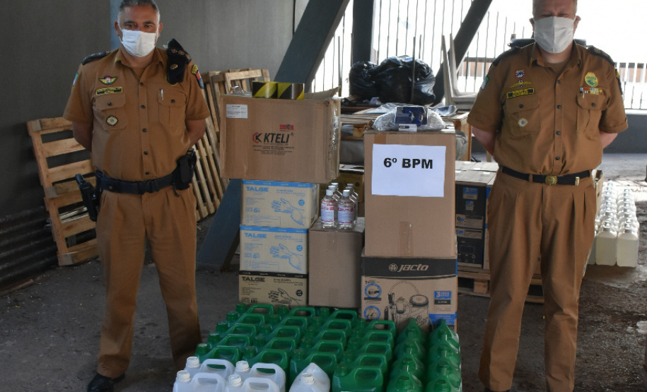 Forças policiais recebem equipamentos de proteção individual em Cascavel para prevenção à Covid-19