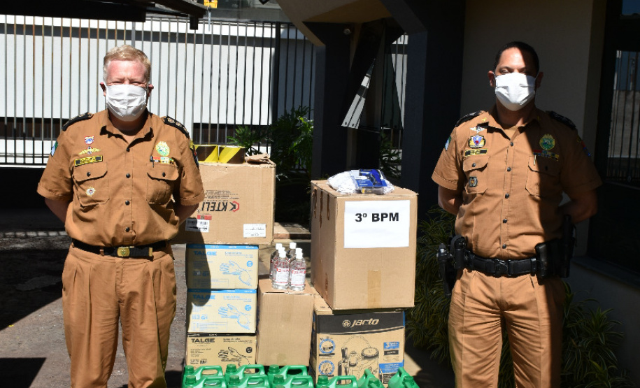 Forças policiais recebem equipamentos de proteção individual em Cascavel para prevenção à Covid-19
