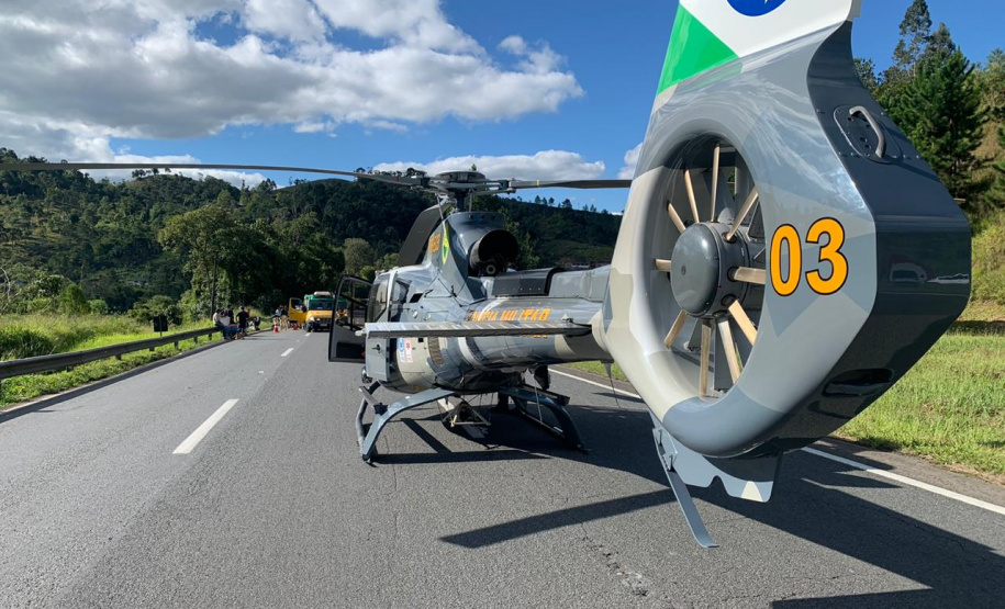 BPMOA resgata motociclista acidentado na divisa com São Paulo