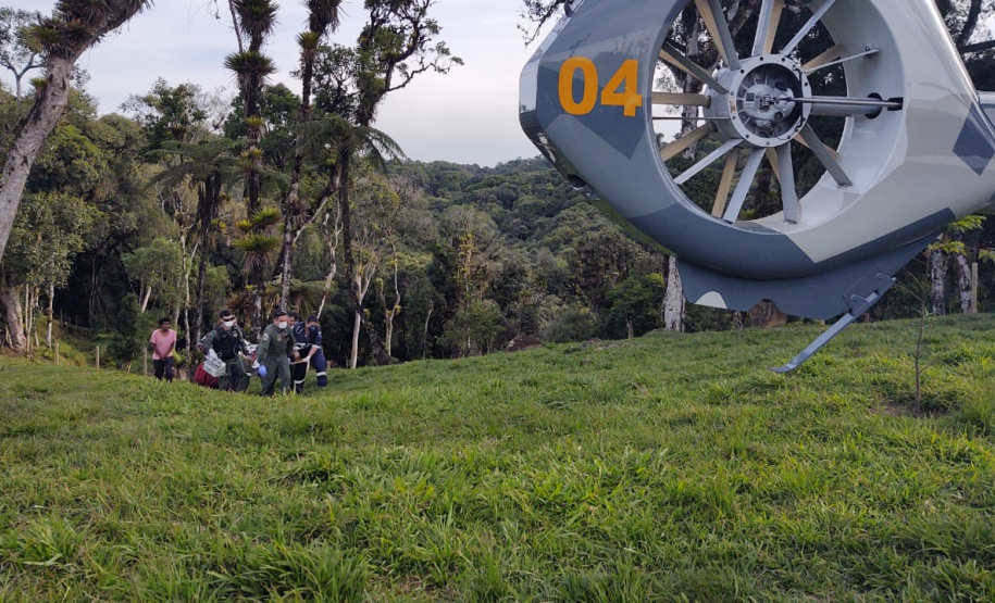 BPMOA faz resgate aeromédico após homem se afogar em São José dos Pinhais, na RMC