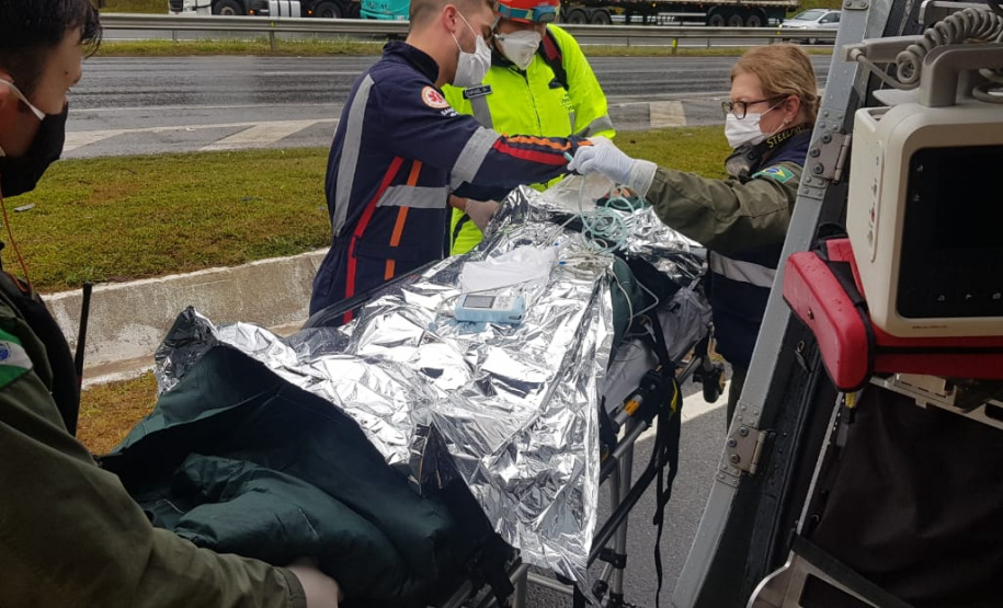 BPMOA presta apoio em grave acidente na BR 276 em São José dos Pinhais, na RMC