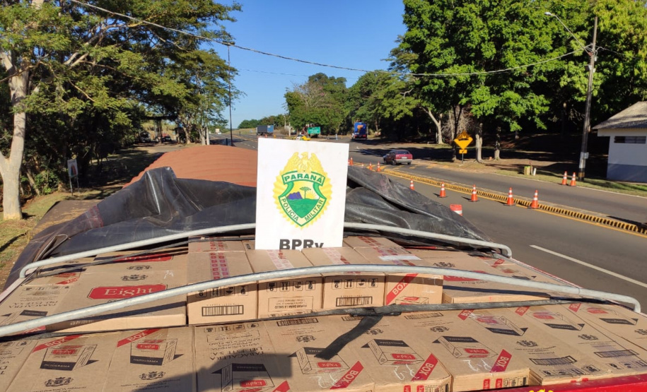 BPRv apreende carga de cigarros avaliada em R$ 1 milhão no Norte do estado