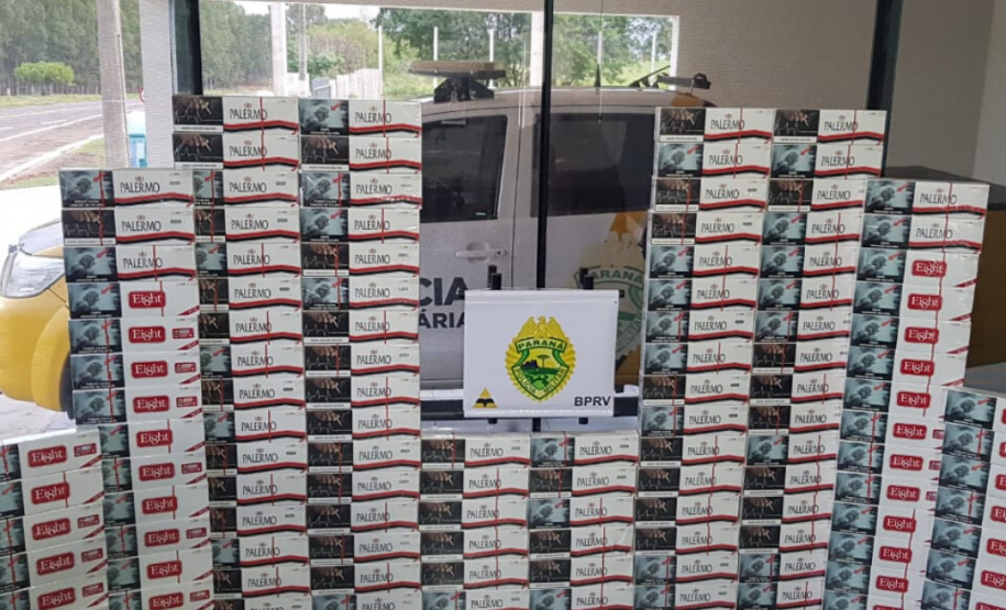 BPRv apreende 19 mil maços de cigarros contrabandeados no Oeste do estado