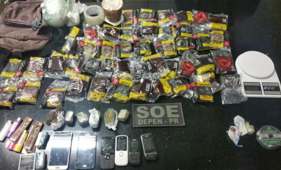 Agentes de Maringá evitam entrada de mais de 500 celulares e 11 quilos de maconha em cinco meses