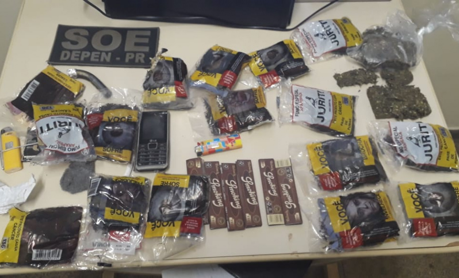 Agentes de Maringá evitam entrada de mais de 500 celulares e 11 quilos de maconha em cinco meses