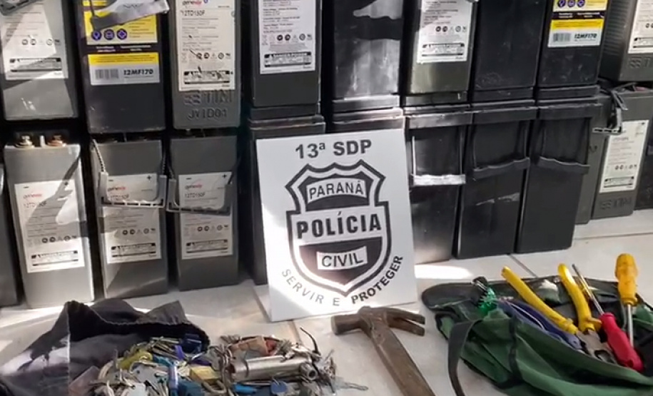 PCPR recupera baterias telefônicas avaliadas em R$ 40 mil em Ponta Grossa
