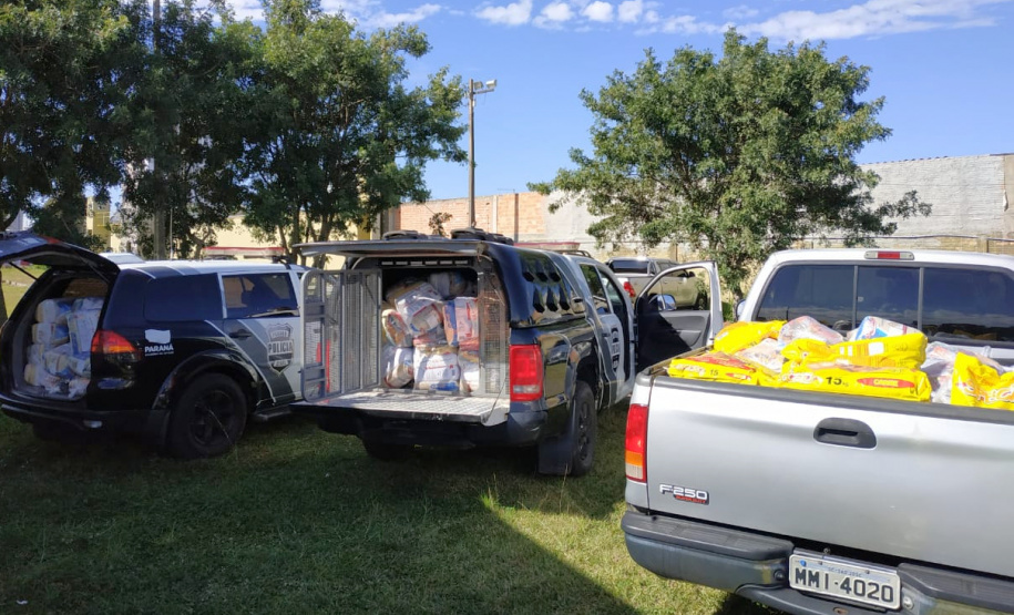 PCPR distribui 4 toneladas de alimentos e 3 mil máscaras em Guarapuava