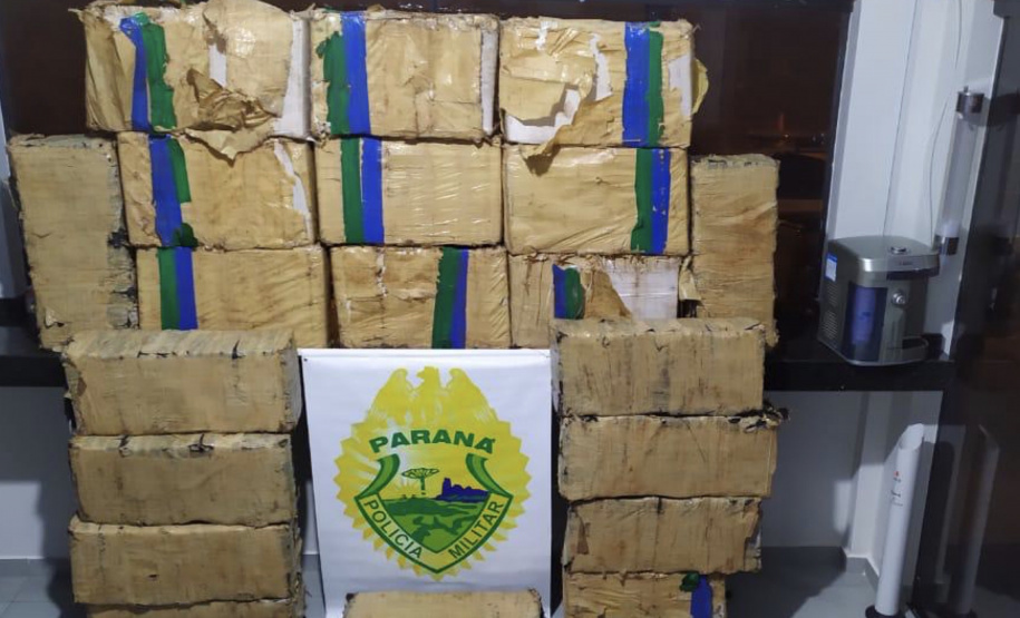 BPRv apreende mais de meia tonelada de maconha no noroeste do Paraná