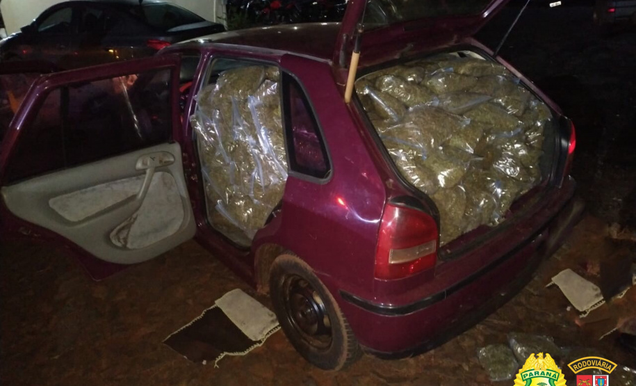 PM apreende 250 quilos de maconha e duas armas de fogo no Oeste do estado