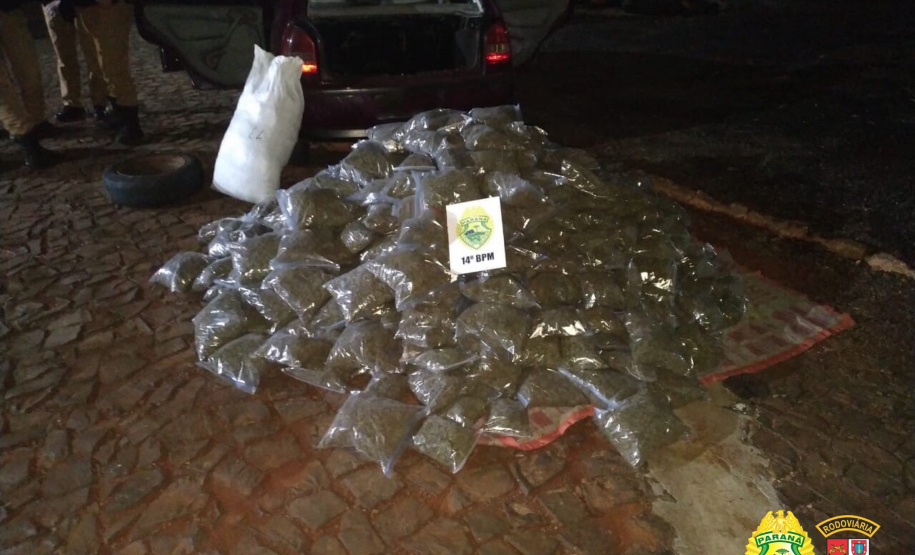 PM apreende 250 quilos de maconha e duas armas de fogo no Oeste do estado