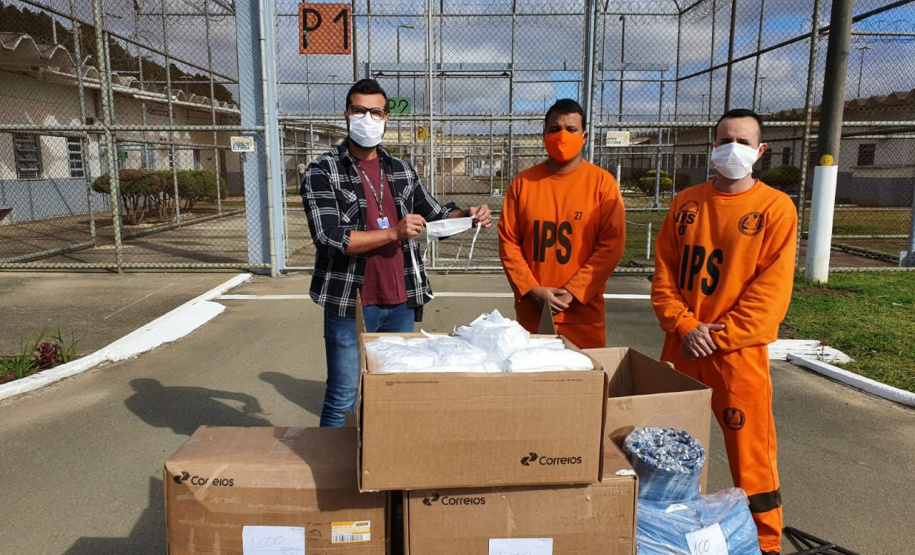 Casa de Custódia de Piraquara distribui 3 mil máscaras de proteção aos detentos