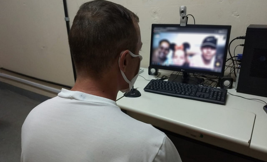Visitas virtuais já são realidade em 43 unidades prisionais