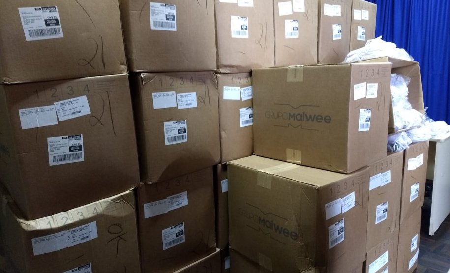 Sistema prisional do Paraná recebe doação de 111 mil máscaras do Programa Todos pela Saúde