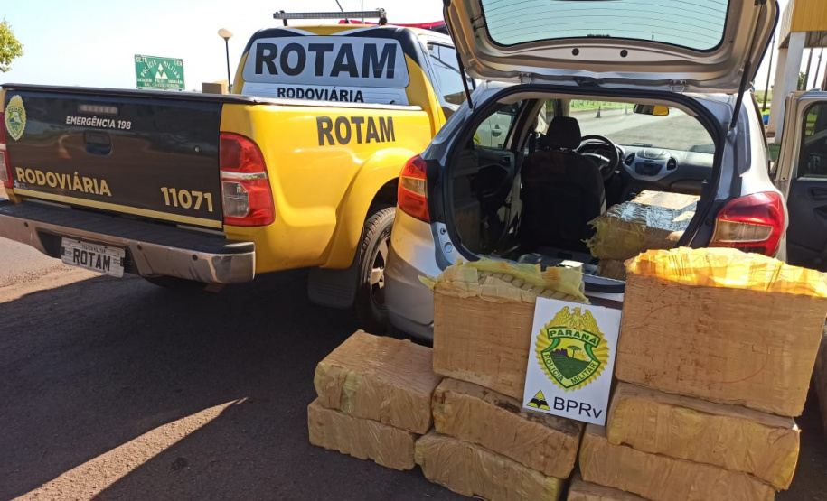Durante feriado de Corpus Christi, BPRv retira de circulação mais de R$ 500mil em maconha no Paraná