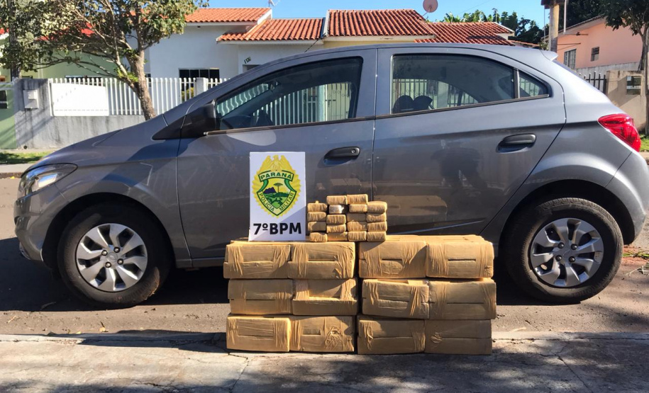 Batalhão do Noroeste do estado apreende 135 quilos de maconha em ação na cidade de Moreira Sales
