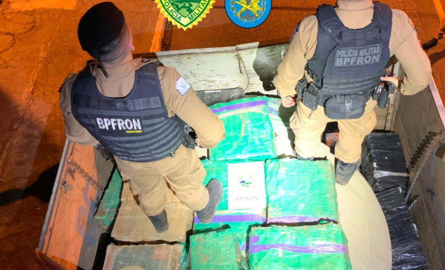 Mais de uma tonelada e meia de maconha é apreendida pelo BPFron em Céu Azul, no Oeste do estado