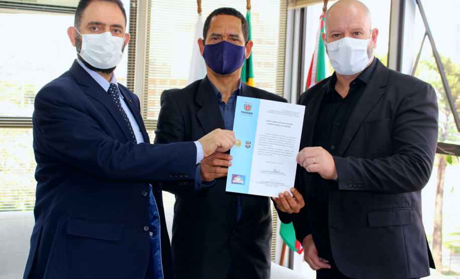 Secretário coronel Marinho recebe novo presidente do Conseg de Pontal do Paraná