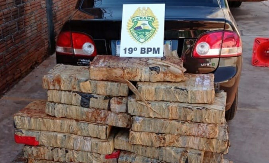 Mais de 260 quilos de maconha são apreendidos pelo 19º Batalhão em Palotina, no Oeste do Paraná