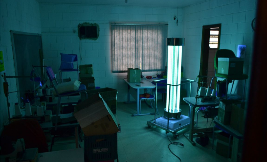 Complexo Penitenciário de Ponta Grossa passa por procedimento de desinfecção com amônia e radiação ultravioleta