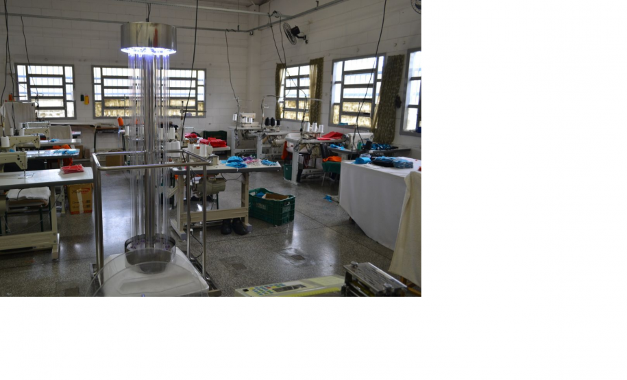 Complexo Penitenciário de Ponta Grossa passa por procedimento de desinfecção com amônia e radiação ultravioleta