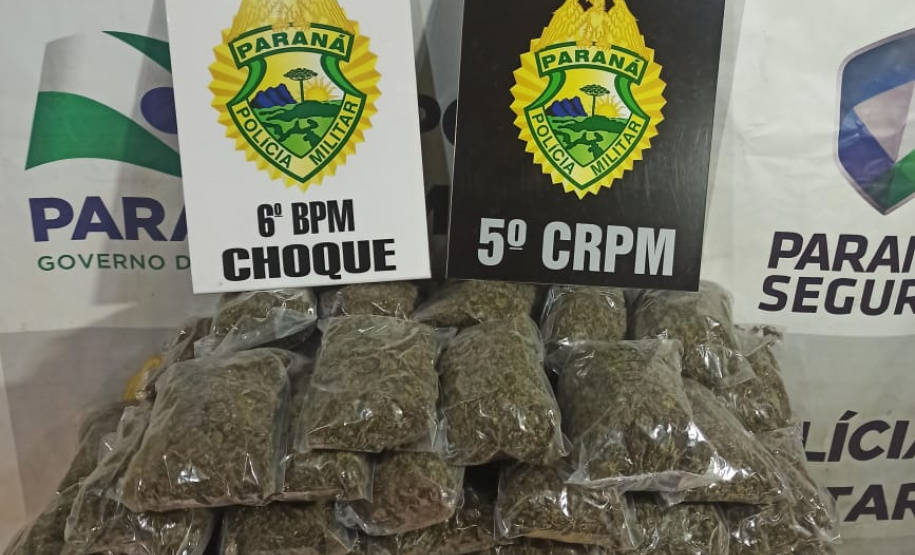 Ações distintas da Operação Metrópolis resulta na apreensão de 15 quilos de maconha no Oeste do estado